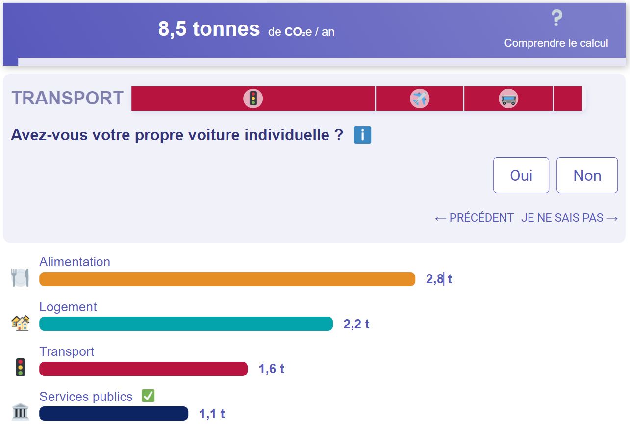 Étape 3 - Un bilan carbone pour me situer (10')